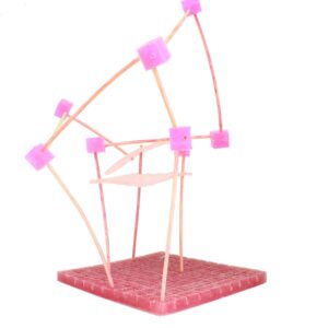Maqueta construida con cubos conectores y columnas del kit OM